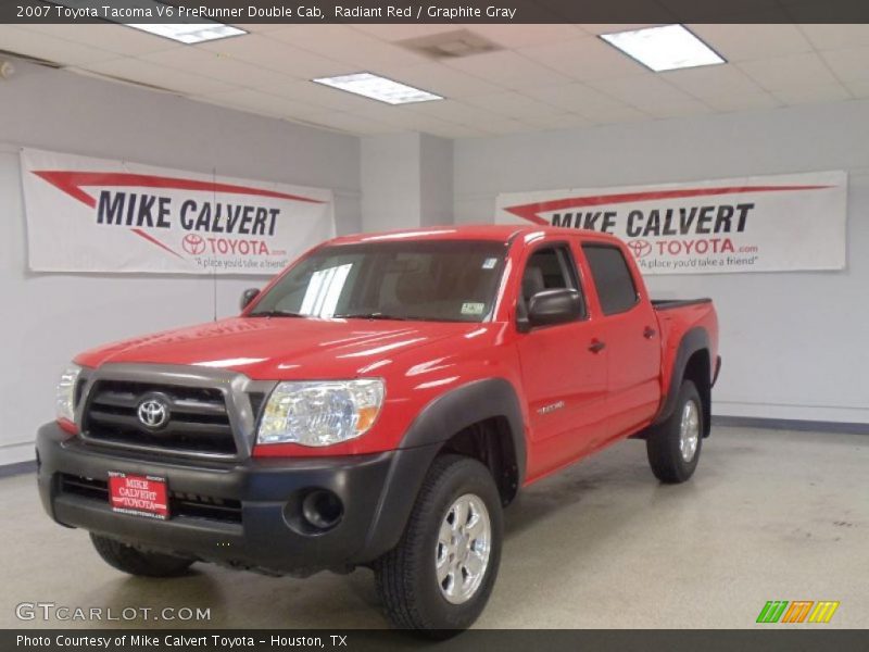 Radiant Red / Graphite Gray 2007 Toyota Tacoma V6 PreRunner Double Cab