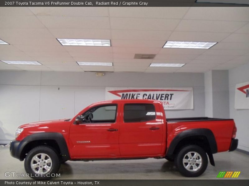 Radiant Red / Graphite Gray 2007 Toyota Tacoma V6 PreRunner Double Cab