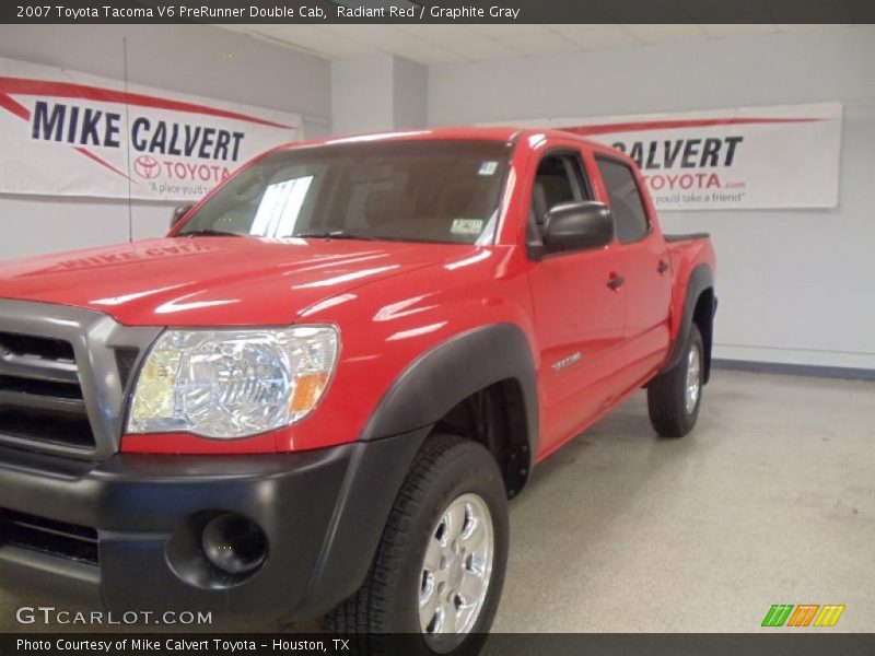 Radiant Red / Graphite Gray 2007 Toyota Tacoma V6 PreRunner Double Cab