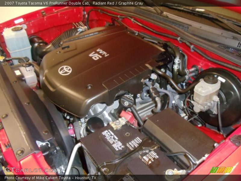 Radiant Red / Graphite Gray 2007 Toyota Tacoma V6 PreRunner Double Cab