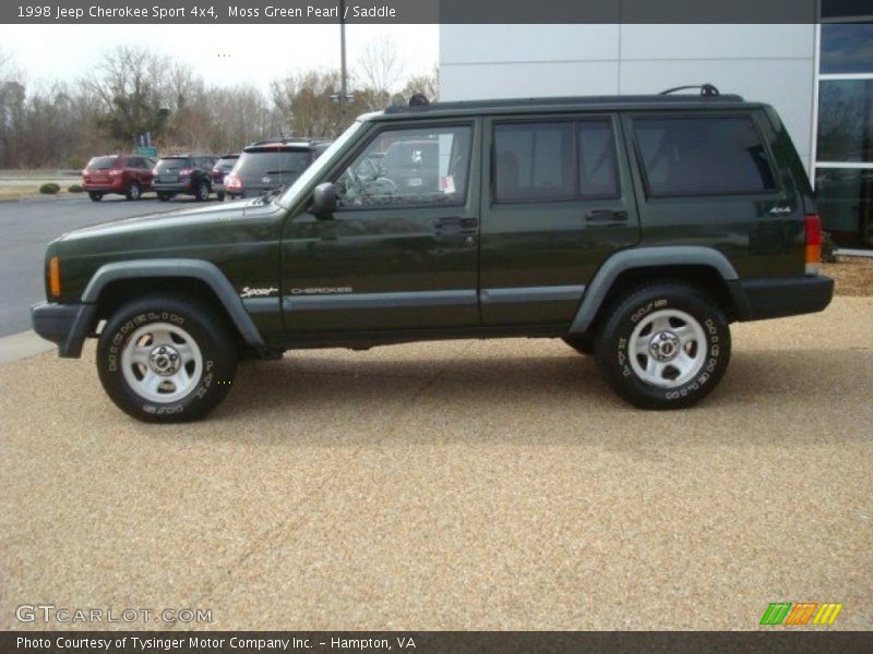 Moss Green Pearl / Saddle 1998 Jeep Cherokee Sport 4x4