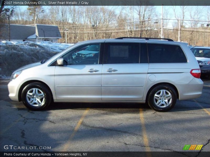 Silver Pearl Metallic / Gray 2007 Honda Odyssey EX-L