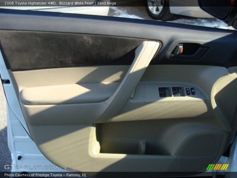 Blizzard White Pearl / Sand Beige 2008 Toyota Highlander 4WD