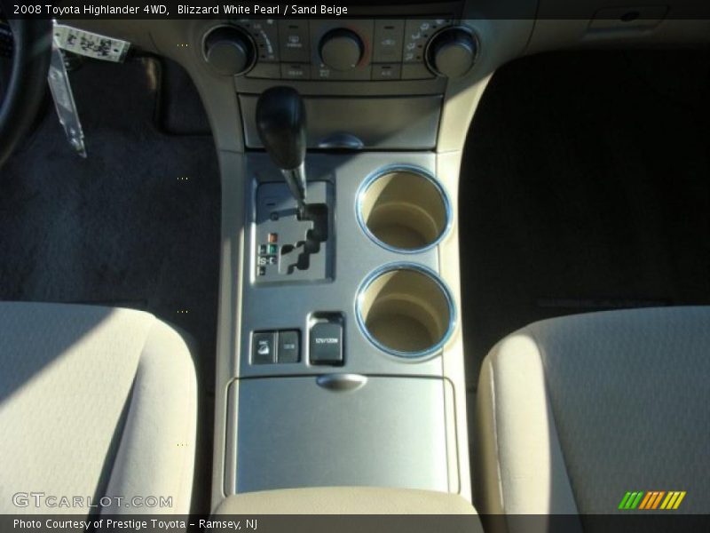Blizzard White Pearl / Sand Beige 2008 Toyota Highlander 4WD