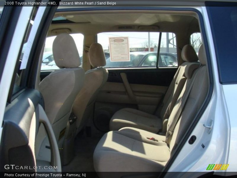 Blizzard White Pearl / Sand Beige 2008 Toyota Highlander 4WD