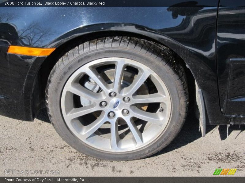 Black Ebony / Charcoal Black/Red 2008 Ford Fusion SE