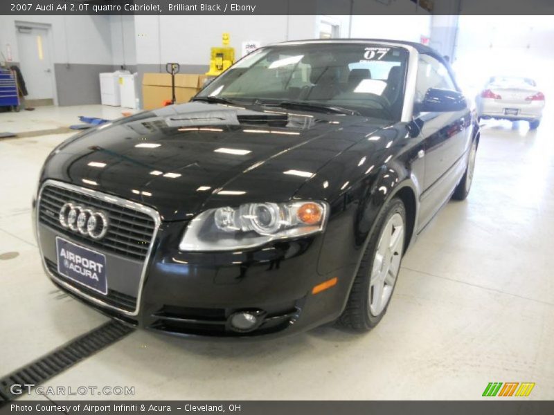 Brilliant Black / Ebony 2007 Audi A4 2.0T quattro Cabriolet