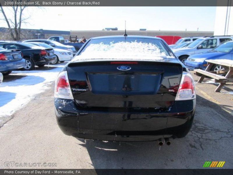 Black Ebony / Charcoal Black/Red 2008 Ford Fusion SE