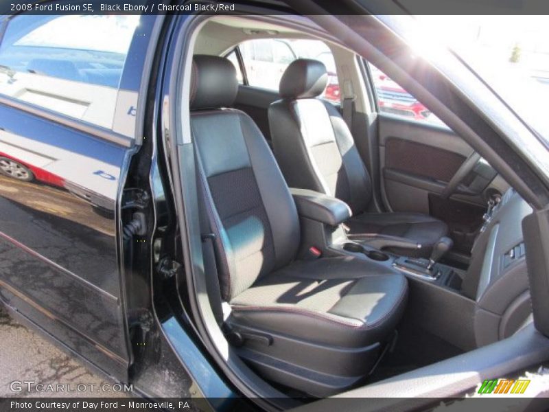 Black Ebony / Charcoal Black/Red 2008 Ford Fusion SE