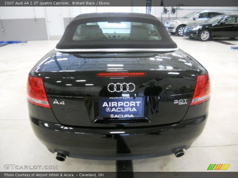 Brilliant Black / Ebony 2007 Audi A4 2.0T quattro Cabriolet