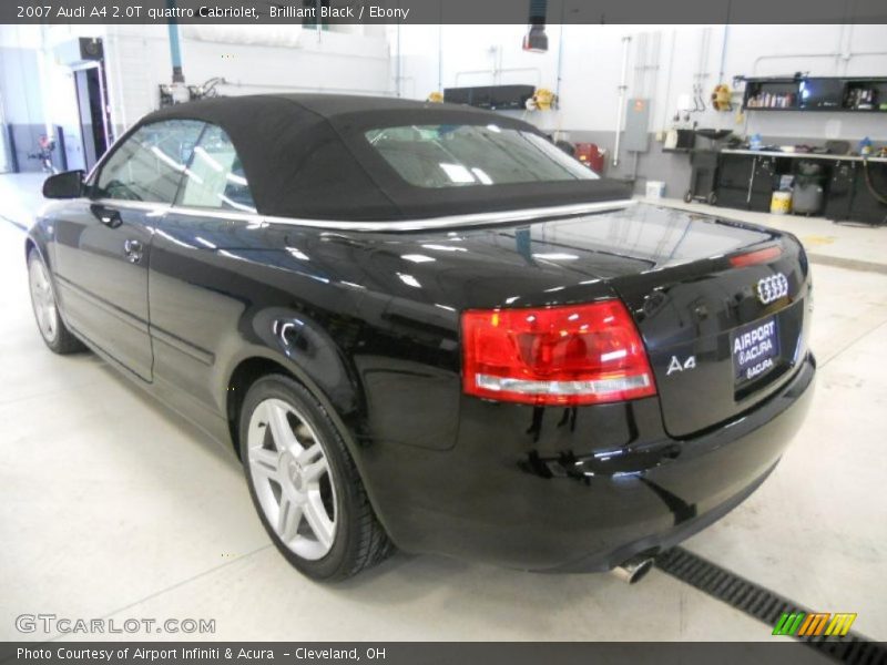 Brilliant Black / Ebony 2007 Audi A4 2.0T quattro Cabriolet