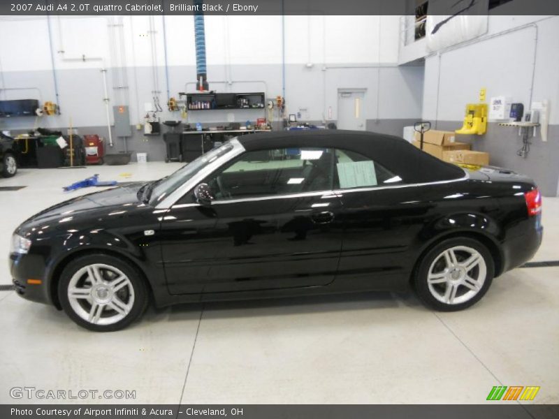 Brilliant Black / Ebony 2007 Audi A4 2.0T quattro Cabriolet