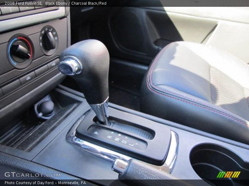 Black Ebony / Charcoal Black/Red 2008 Ford Fusion SE