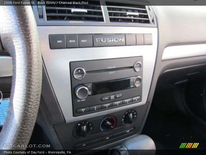 Black Ebony / Charcoal Black/Red 2008 Ford Fusion SE