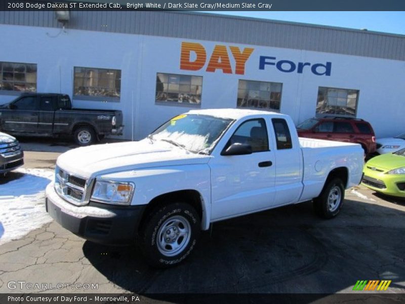 Bright White / Dark Slate Gray/Medium Slate Gray 2008 Dodge Dakota ST Extended Cab