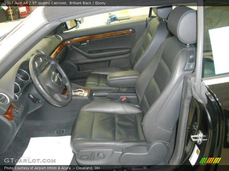 Brilliant Black / Ebony 2007 Audi A4 2.0T quattro Cabriolet