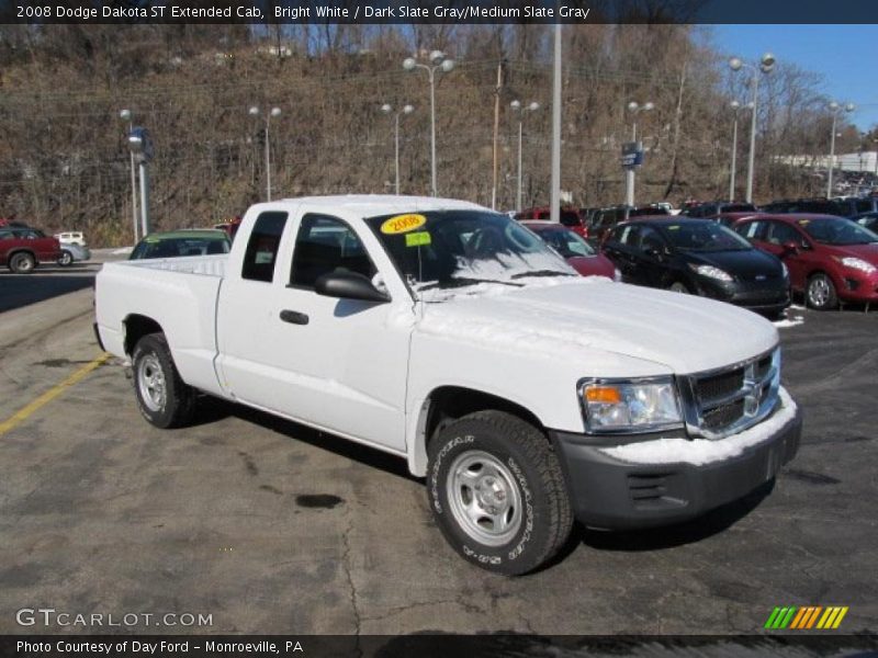 Bright White / Dark Slate Gray/Medium Slate Gray 2008 Dodge Dakota ST Extended Cab