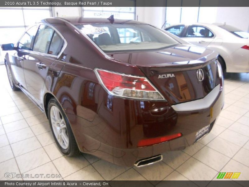 Basque Red Pearl / Taupe 2010 Acura TL 3.5 Technology