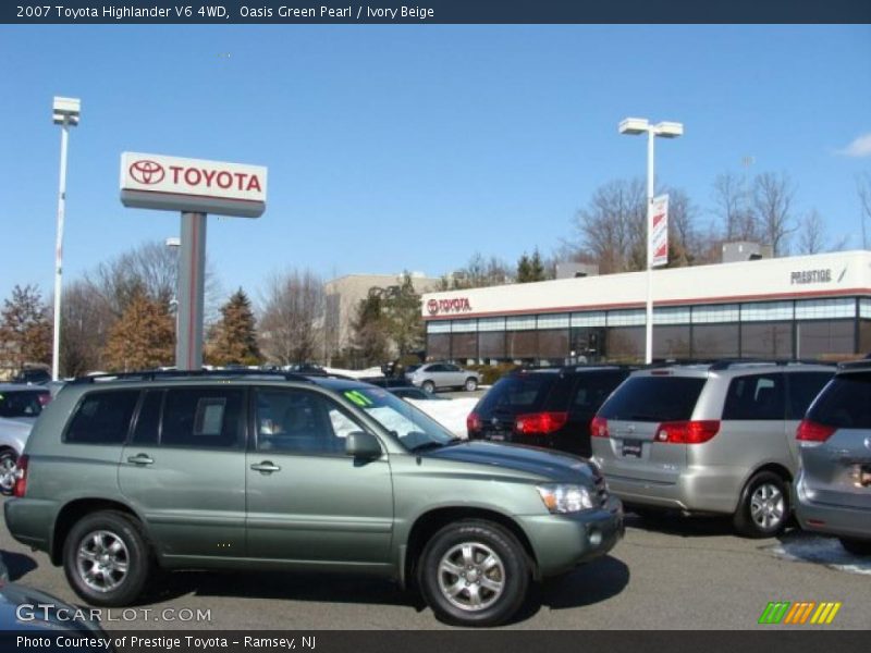 Oasis Green Pearl / Ivory Beige 2007 Toyota Highlander V6 4WD