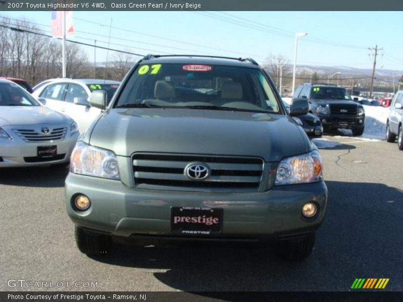 Oasis Green Pearl / Ivory Beige 2007 Toyota Highlander V6 4WD