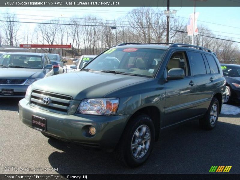 Oasis Green Pearl / Ivory Beige 2007 Toyota Highlander V6 4WD