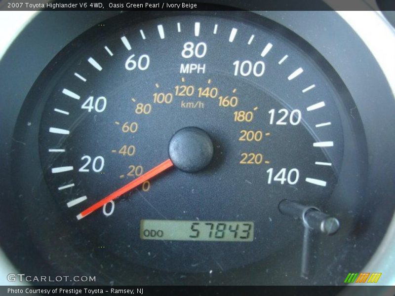 Oasis Green Pearl / Ivory Beige 2007 Toyota Highlander V6 4WD
