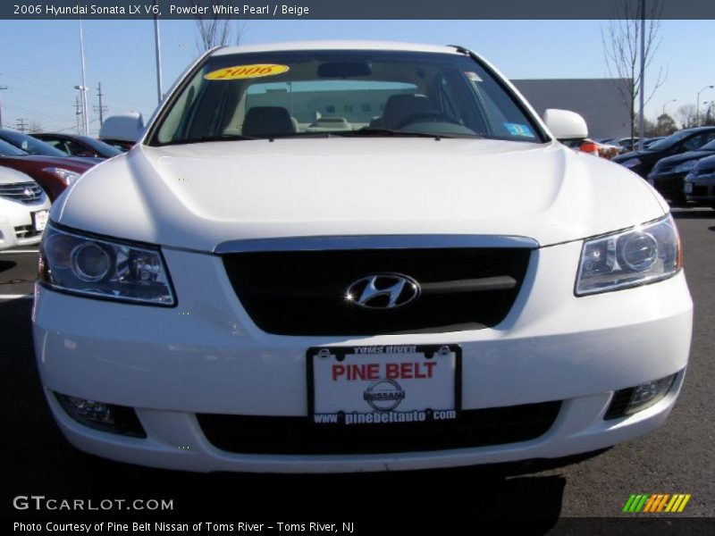 Powder White Pearl / Beige 2006 Hyundai Sonata LX V6