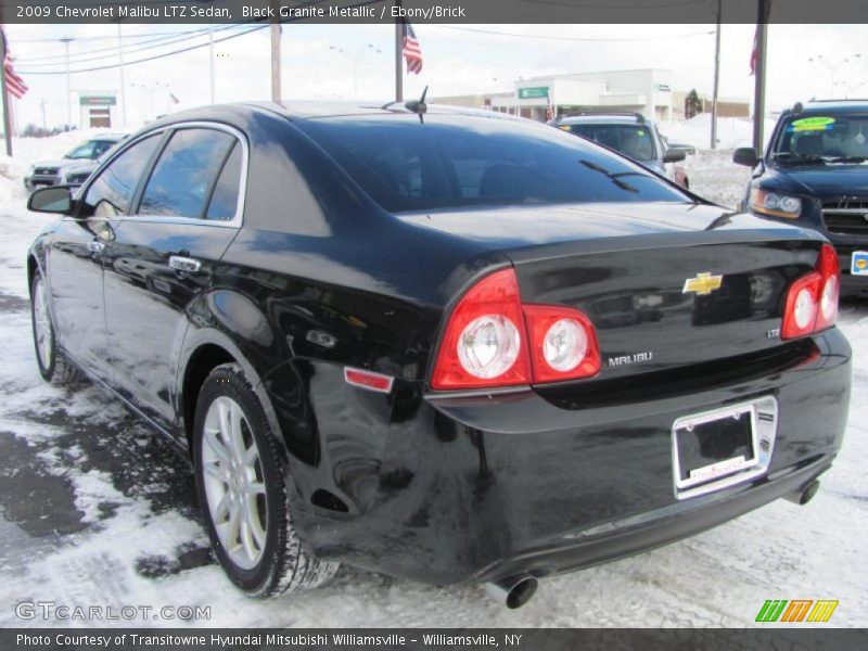 Black Granite Metallic / Ebony/Brick 2009 Chevrolet Malibu LTZ Sedan