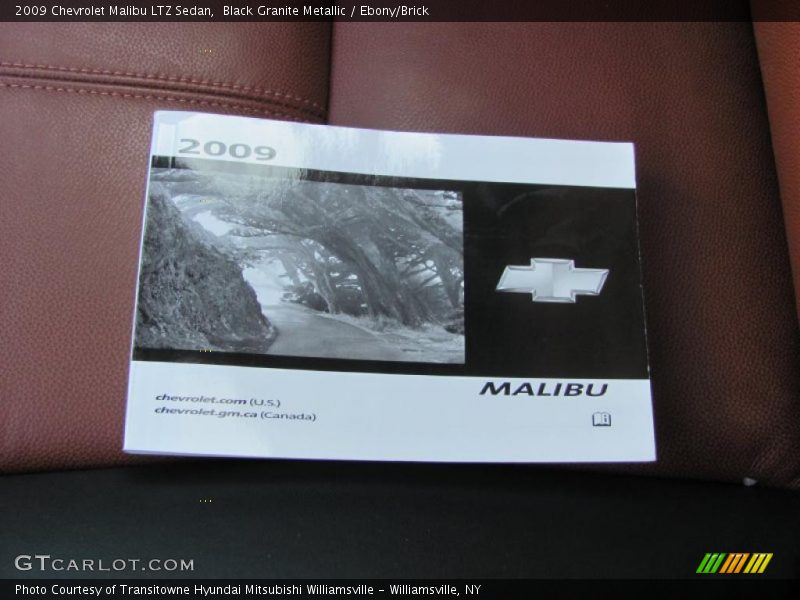 Black Granite Metallic / Ebony/Brick 2009 Chevrolet Malibu LTZ Sedan