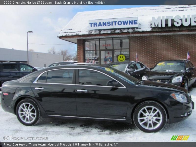 Black Granite Metallic / Ebony/Brick 2009 Chevrolet Malibu LTZ Sedan