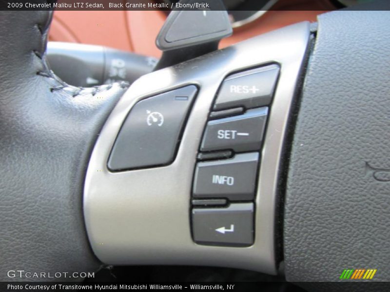 Black Granite Metallic / Ebony/Brick 2009 Chevrolet Malibu LTZ Sedan