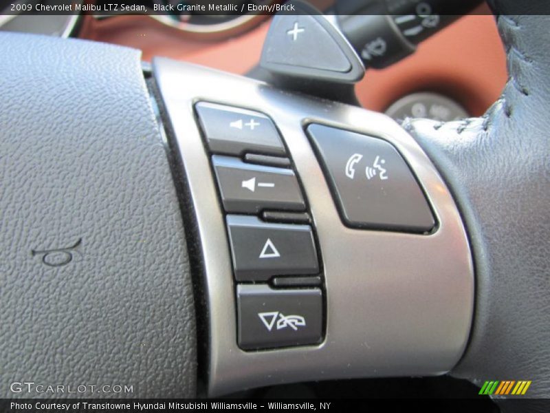 Black Granite Metallic / Ebony/Brick 2009 Chevrolet Malibu LTZ Sedan