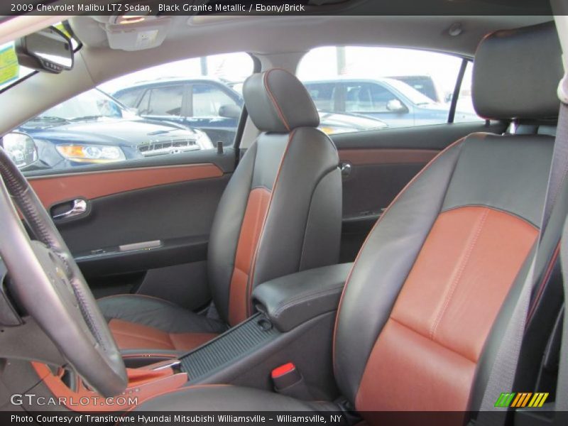 Black Granite Metallic / Ebony/Brick 2009 Chevrolet Malibu LTZ Sedan