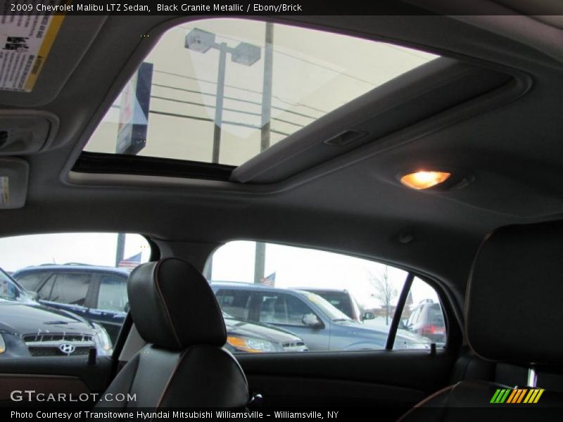 Black Granite Metallic / Ebony/Brick 2009 Chevrolet Malibu LTZ Sedan