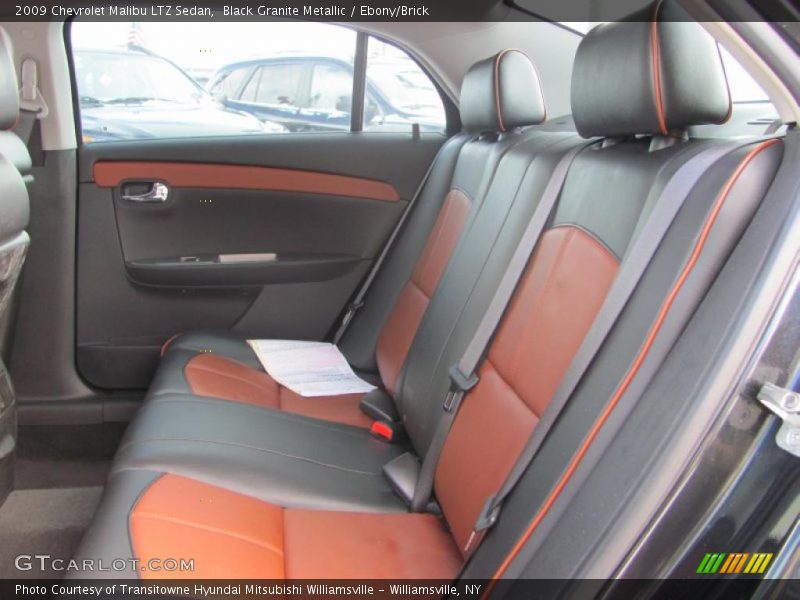 Black Granite Metallic / Ebony/Brick 2009 Chevrolet Malibu LTZ Sedan
