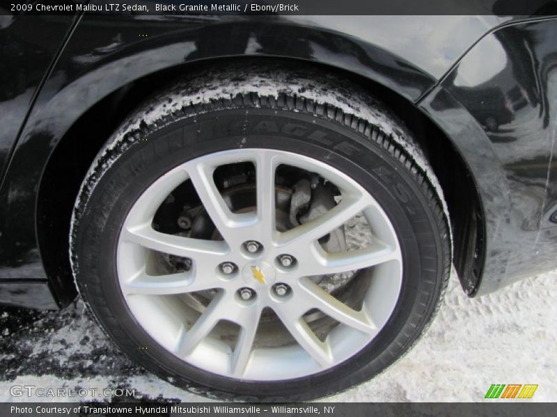 Black Granite Metallic / Ebony/Brick 2009 Chevrolet Malibu LTZ Sedan