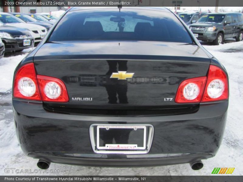 Black Granite Metallic / Ebony/Brick 2009 Chevrolet Malibu LTZ Sedan