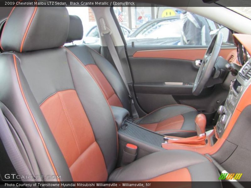 Black Granite Metallic / Ebony/Brick 2009 Chevrolet Malibu LTZ Sedan