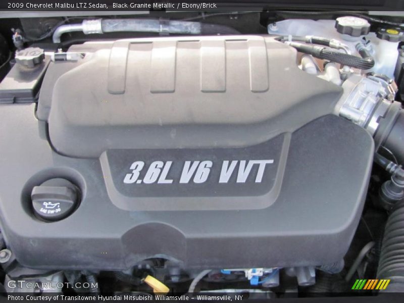 Black Granite Metallic / Ebony/Brick 2009 Chevrolet Malibu LTZ Sedan