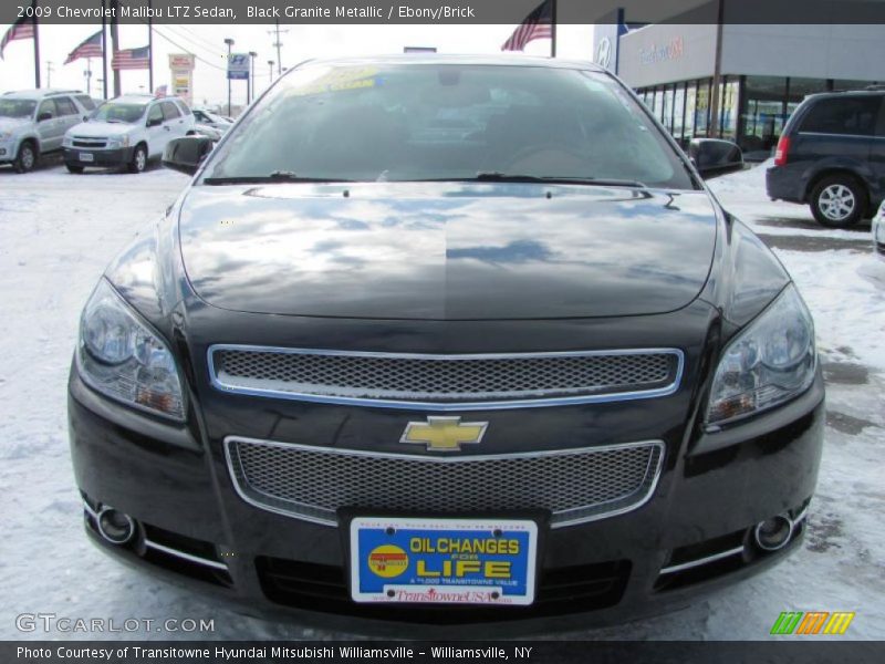 Black Granite Metallic / Ebony/Brick 2009 Chevrolet Malibu LTZ Sedan