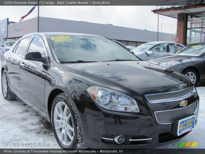 Black Granite Metallic / Ebony/Brick 2009 Chevrolet Malibu LTZ Sedan