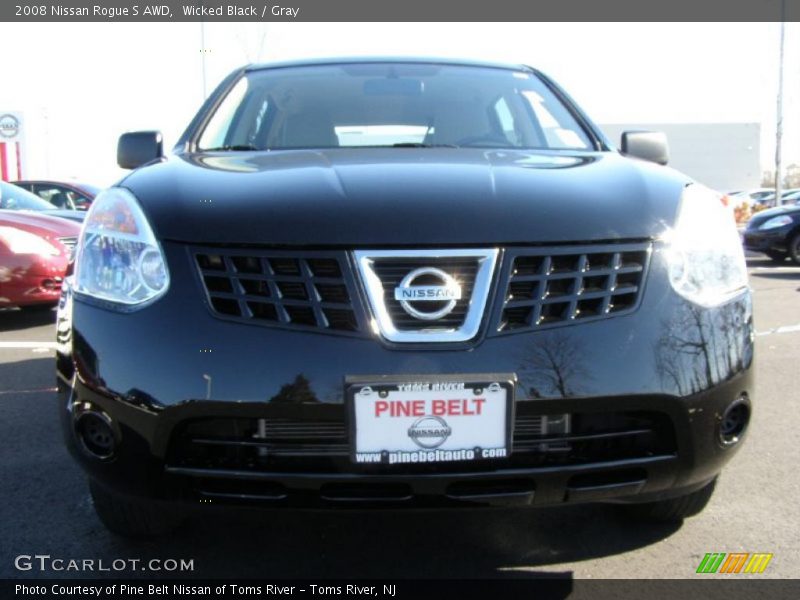 Wicked Black / Gray 2008 Nissan Rogue S AWD