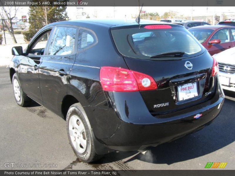Wicked Black / Gray 2008 Nissan Rogue S AWD