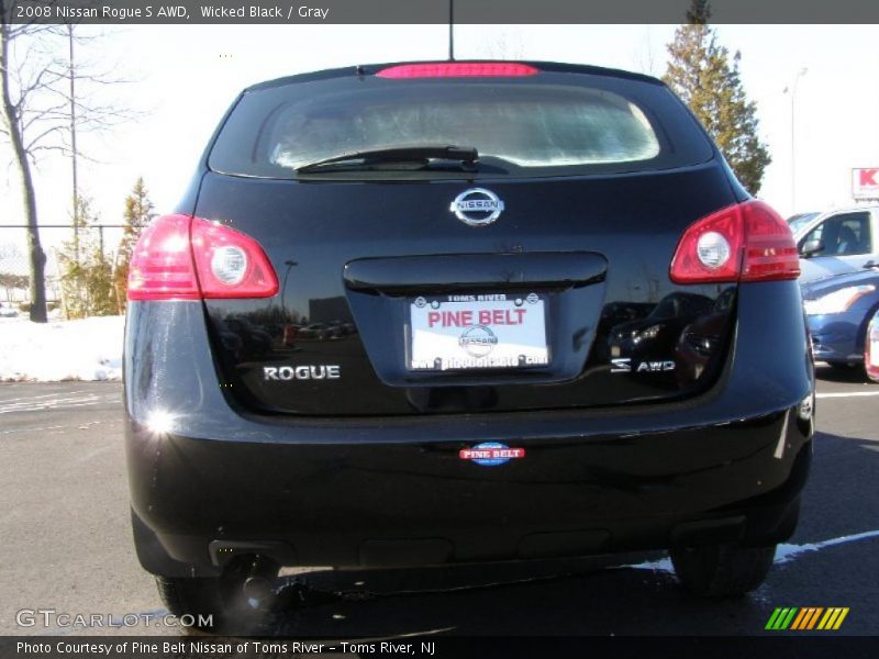 Wicked Black / Gray 2008 Nissan Rogue S AWD