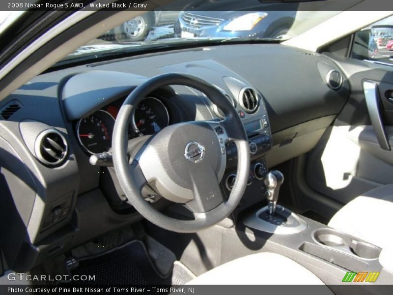 Wicked Black / Gray 2008 Nissan Rogue S AWD
