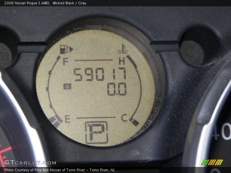 Wicked Black / Gray 2008 Nissan Rogue S AWD