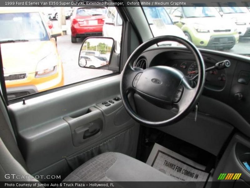Oxford White / Medium Graphite 1999 Ford E Series Van E350 Super Duty XL Extended Passenger