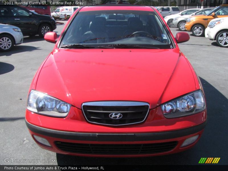 Cardinal Red / Gray 2001 Hyundai Elantra GT