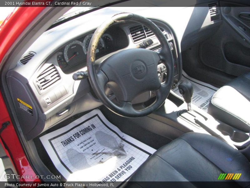 Cardinal Red / Gray 2001 Hyundai Elantra GT