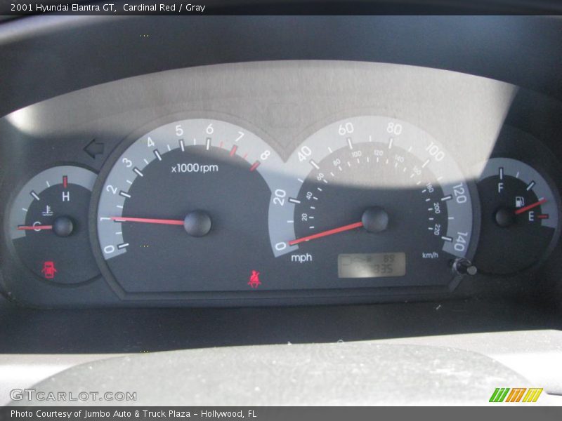 Cardinal Red / Gray 2001 Hyundai Elantra GT